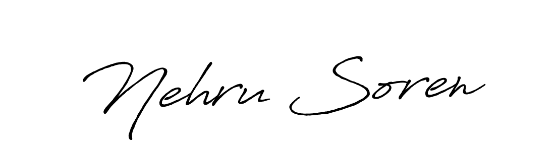How to make Nehru Soren name signature. Use Antro_Vectra_Bolder style for creating short signs online. This is the latest handwritten sign. Nehru Soren signature style 7 images and pictures png