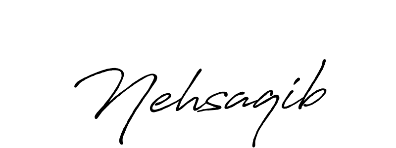 Create a beautiful signature design for name Nehsaqib. With this signature (Antro_Vectra_Bolder) fonts, you can make a handwritten signature for free. Nehsaqib signature style 7 images and pictures png