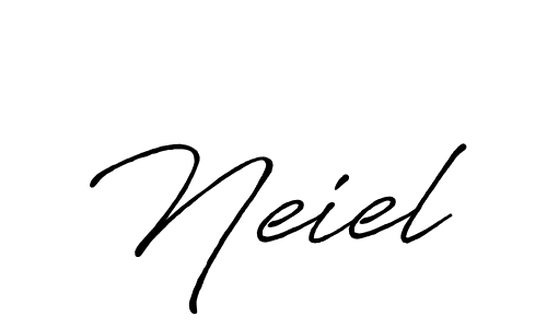 Make a beautiful signature design for name Neiel. With this signature (Antro_Vectra_Bolder) style, you can create a handwritten signature for free. Neiel signature style 7 images and pictures png