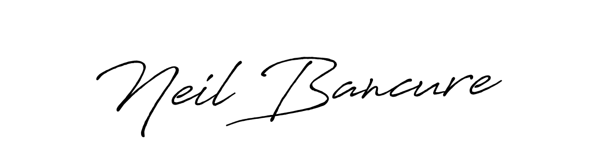 Neil Bancure stylish signature style. Best Handwritten Sign (Antro_Vectra_Bolder) for my name. Handwritten Signature Collection Ideas for my name Neil Bancure. Neil Bancure signature style 7 images and pictures png