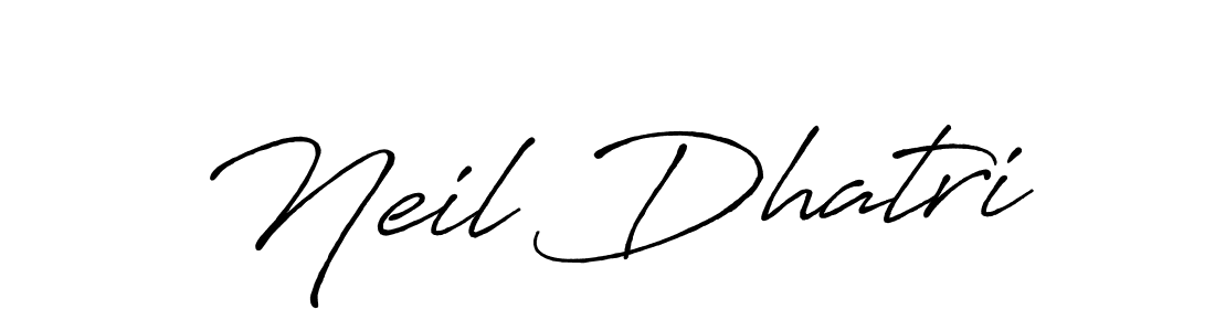 How to make Neil Dhatri name signature. Use Antro_Vectra_Bolder style for creating short signs online. This is the latest handwritten sign. Neil Dhatri signature style 7 images and pictures png