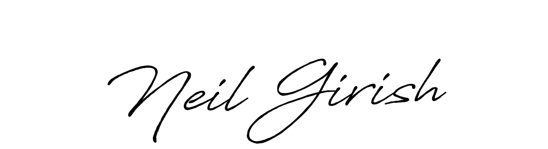 This is the best signature style for the Neil Girish name. Also you like these signature font (Antro_Vectra_Bolder). Mix name signature. Neil Girish signature style 7 images and pictures png