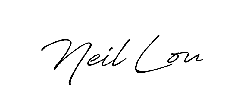 Also we have Neil Lou name is the best signature style. Create professional handwritten signature collection using Antro_Vectra_Bolder autograph style. Neil Lou signature style 7 images and pictures png