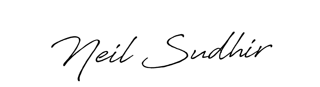 if you are searching for the best signature style for your name Neil Sudhir. so please give up your signature search. here we have designed multiple signature styles  using Antro_Vectra_Bolder. Neil Sudhir signature style 7 images and pictures png