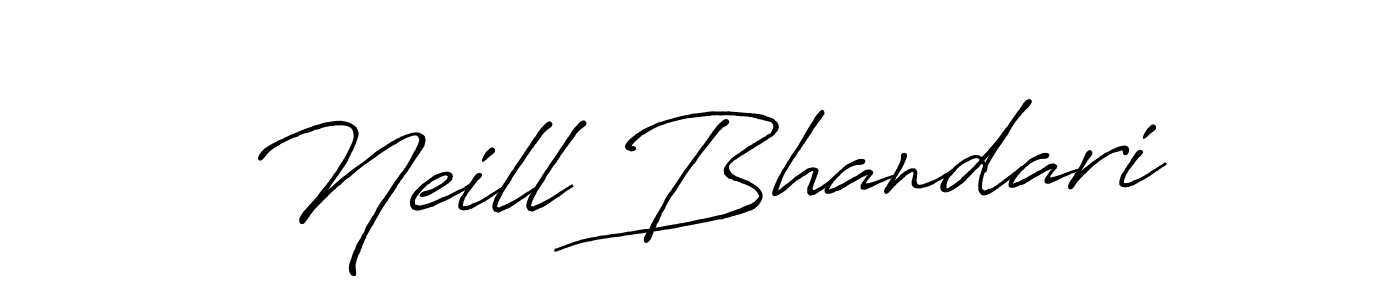 It looks lik you need a new signature style for name Neill Bhandari. Design unique handwritten (Antro_Vectra_Bolder) signature with our free signature maker in just a few clicks. Neill Bhandari signature style 7 images and pictures png