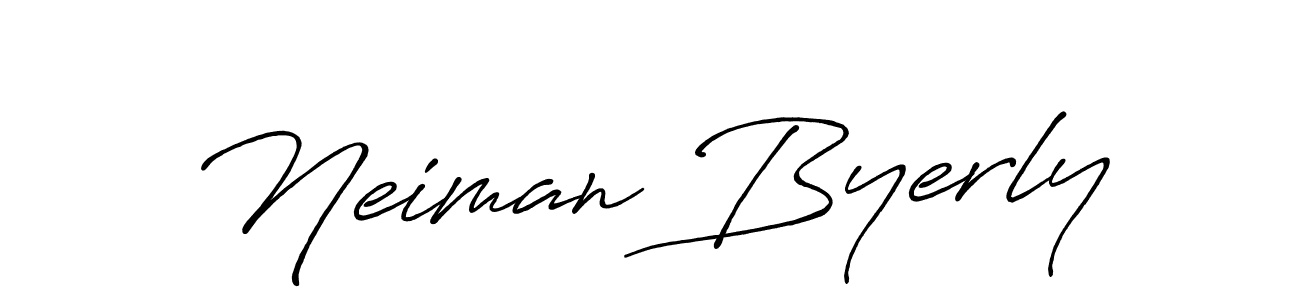 Design your own signature with our free online signature maker. With this signature software, you can create a handwritten (Antro_Vectra_Bolder) signature for name Neiman Byerly. Neiman Byerly signature style 7 images and pictures png