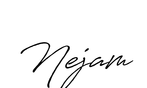 if you are searching for the best signature style for your name Nejam. so please give up your signature search. here we have designed multiple signature styles  using Antro_Vectra_Bolder. Nejam signature style 7 images and pictures png