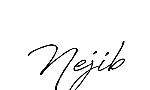 It looks lik you need a new signature style for name Nejib. Design unique handwritten (Antro_Vectra_Bolder) signature with our free signature maker in just a few clicks. Nejib signature style 7 images and pictures png