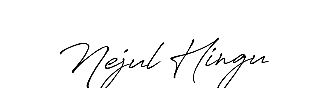 You should practise on your own different ways (Antro_Vectra_Bolder) to write your name (Nejul Hingu) in signature. don't let someone else do it for you. Nejul Hingu signature style 7 images and pictures png