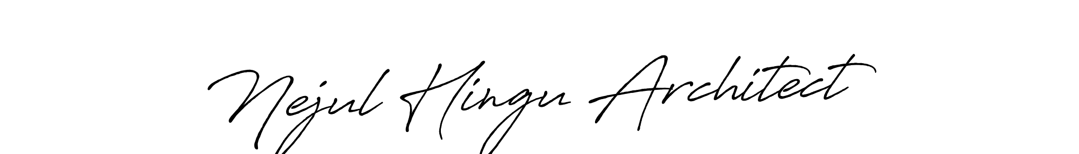 Nejul Hingu Architect stylish signature style. Best Handwritten Sign (Antro_Vectra_Bolder) for my name. Handwritten Signature Collection Ideas for my name Nejul Hingu Architect. Nejul Hingu Architect signature style 7 images and pictures png