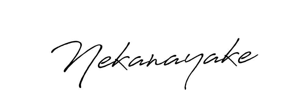 Use a signature maker to create a handwritten signature online. With this signature software, you can design (Antro_Vectra_Bolder) your own signature for name Nekanayake. Nekanayake signature style 7 images and pictures png