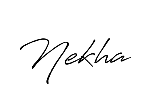 Nekha stylish signature style. Best Handwritten Sign (Antro_Vectra_Bolder) for my name. Handwritten Signature Collection Ideas for my name Nekha. Nekha signature style 7 images and pictures png