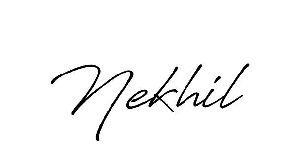 Make a beautiful signature design for name Nekhil. Use this online signature maker to create a handwritten signature for free. Nekhil signature style 7 images and pictures png