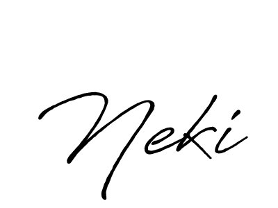 How to make Neki name signature. Use Antro_Vectra_Bolder style for creating short signs online. This is the latest handwritten sign. Neki signature style 7 images and pictures png