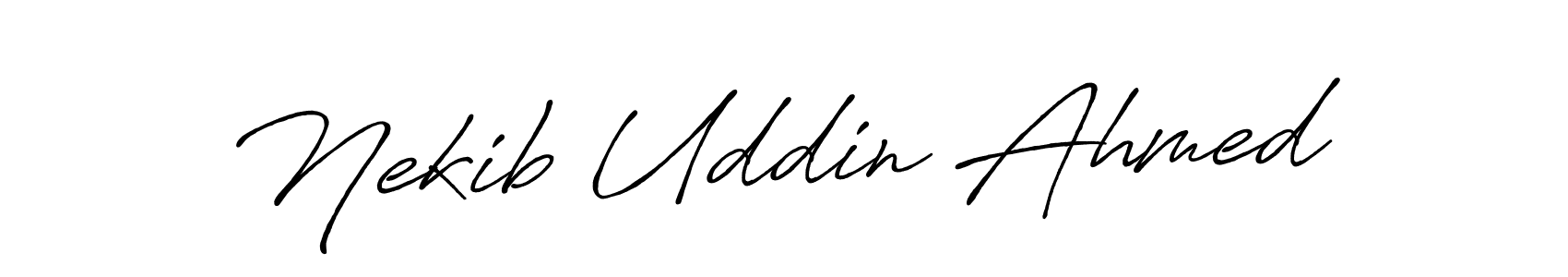 You should practise on your own different ways (Antro_Vectra_Bolder) to write your name (Nekib Uddin Ahmed) in signature. don't let someone else do it for you. Nekib Uddin Ahmed signature style 7 images and pictures png
