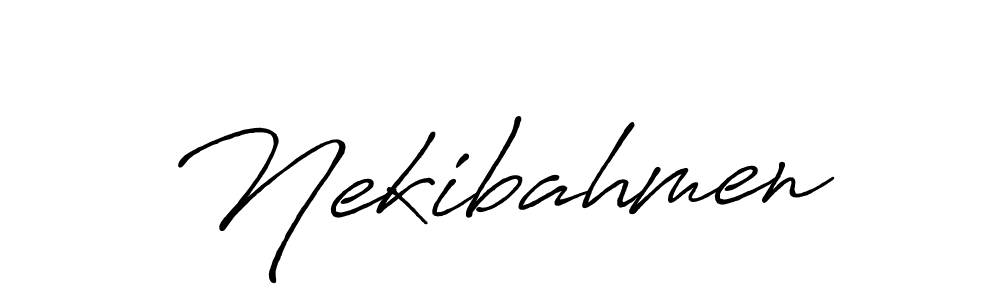 Design your own signature with our free online signature maker. With this signature software, you can create a handwritten (Antro_Vectra_Bolder) signature for name Nekibahmen. Nekibahmen signature style 7 images and pictures png