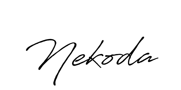 How to make Nekoda name signature. Use Antro_Vectra_Bolder style for creating short signs online. This is the latest handwritten sign. Nekoda signature style 7 images and pictures png