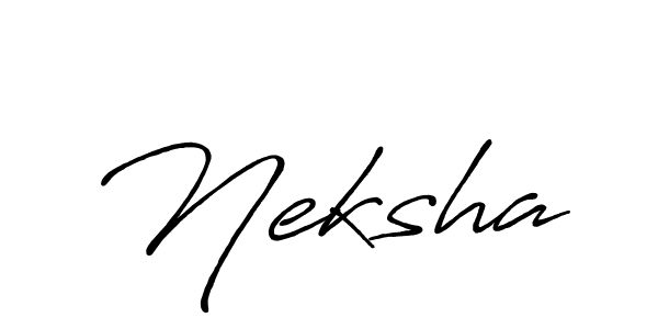 Design your own signature with our free online signature maker. With this signature software, you can create a handwritten (Antro_Vectra_Bolder) signature for name Neksha. Neksha signature style 7 images and pictures png