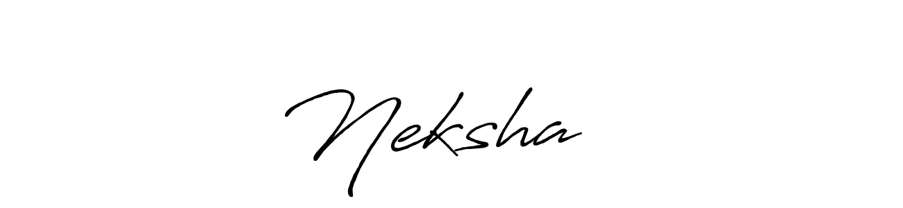 Design your own signature with our free online signature maker. With this signature software, you can create a handwritten (Antro_Vectra_Bolder) signature for name Neksha ❤️. Neksha ❤️ signature style 7 images and pictures png