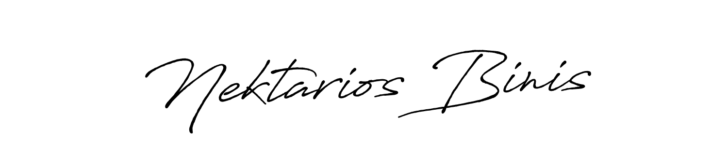 The best way (Antro_Vectra_Bolder) to make a short signature is to pick only two or three words in your name. The name Nektarios Binis include a total of six letters. For converting this name. Nektarios Binis signature style 7 images and pictures png