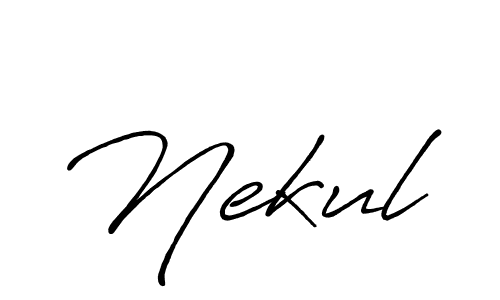 Nekul stylish signature style. Best Handwritten Sign (Antro_Vectra_Bolder) for my name. Handwritten Signature Collection Ideas for my name Nekul. Nekul signature style 7 images and pictures png