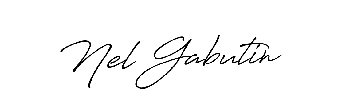 Use a signature maker to create a handwritten signature online. With this signature software, you can design (Antro_Vectra_Bolder) your own signature for name Nel Gabutin. Nel Gabutin signature style 7 images and pictures png