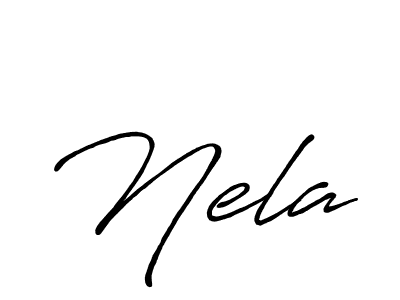 Best and Professional Signature Style for Nela. Antro_Vectra_Bolder Best Signature Style Collection. Nela signature style 7 images and pictures png