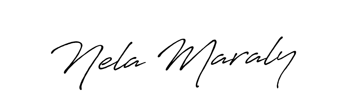 It looks lik you need a new signature style for name Nela Maraly. Design unique handwritten (Antro_Vectra_Bolder) signature with our free signature maker in just a few clicks. Nela Maraly signature style 7 images and pictures png