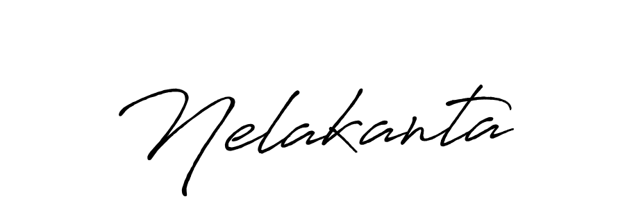 How to make Nelakanta signature? Antro_Vectra_Bolder is a professional autograph style. Create handwritten signature for Nelakanta name. Nelakanta signature style 7 images and pictures png