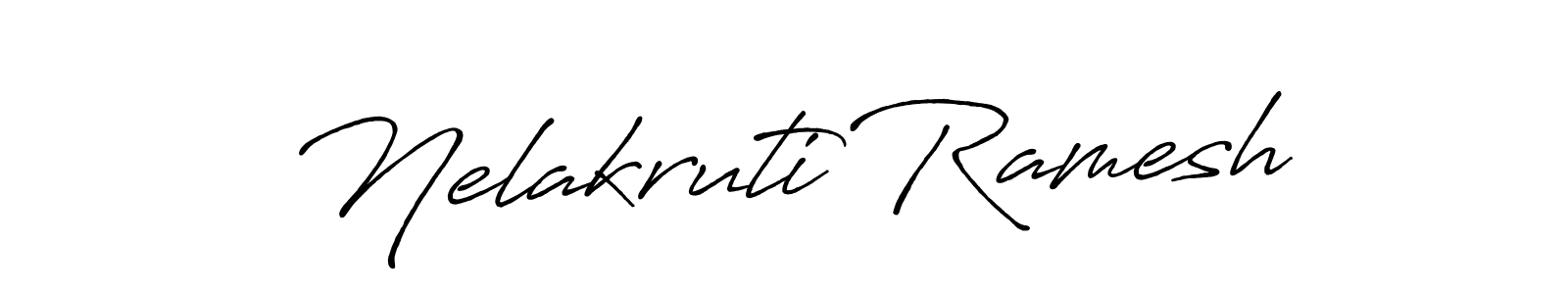 Also we have Nelakruti Ramesh name is the best signature style. Create professional handwritten signature collection using Antro_Vectra_Bolder autograph style. Nelakruti Ramesh signature style 7 images and pictures png