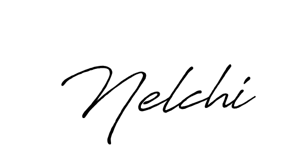 How to make Nelchi signature? Antro_Vectra_Bolder is a professional autograph style. Create handwritten signature for Nelchi name. Nelchi signature style 7 images and pictures png