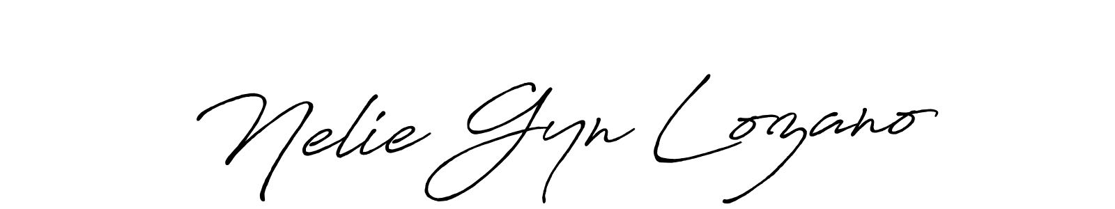 How to make Nelie Gyn Lozano signature? Antro_Vectra_Bolder is a professional autograph style. Create handwritten signature for Nelie Gyn Lozano name. Nelie Gyn Lozano signature style 7 images and pictures png