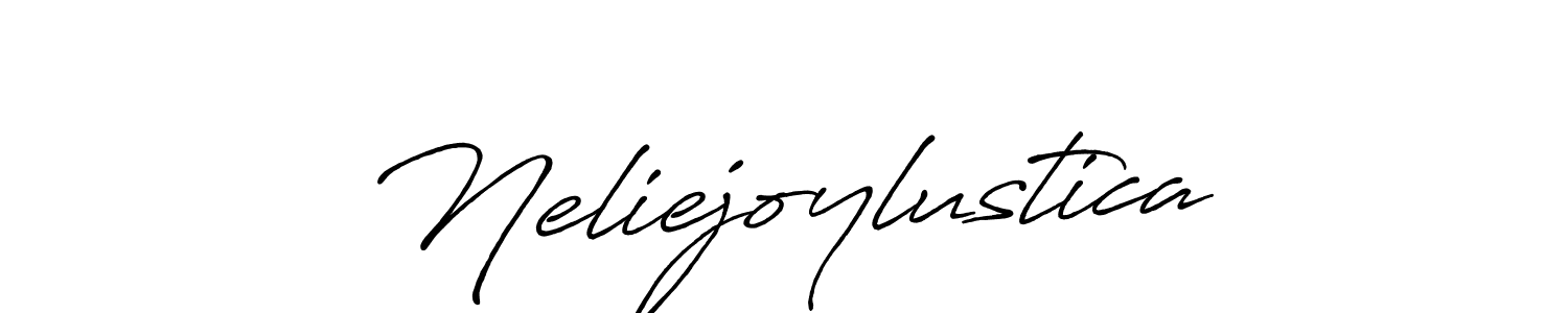 How to make Neliejoylustica signature? Antro_Vectra_Bolder is a professional autograph style. Create handwritten signature for Neliejoylustica name. Neliejoylustica signature style 7 images and pictures png