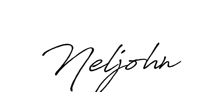 Make a beautiful signature design for name Neljohn. With this signature (Antro_Vectra_Bolder) style, you can create a handwritten signature for free. Neljohn signature style 7 images and pictures png