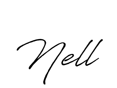 Create a beautiful signature design for name Nell. With this signature (Antro_Vectra_Bolder) fonts, you can make a handwritten signature for free. Nell signature style 7 images and pictures png