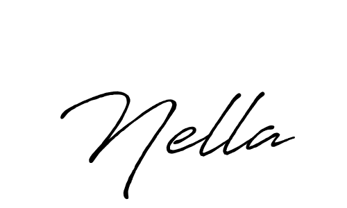 Make a beautiful signature design for name Nella. With this signature (Antro_Vectra_Bolder) style, you can create a handwritten signature for free. Nella signature style 7 images and pictures png