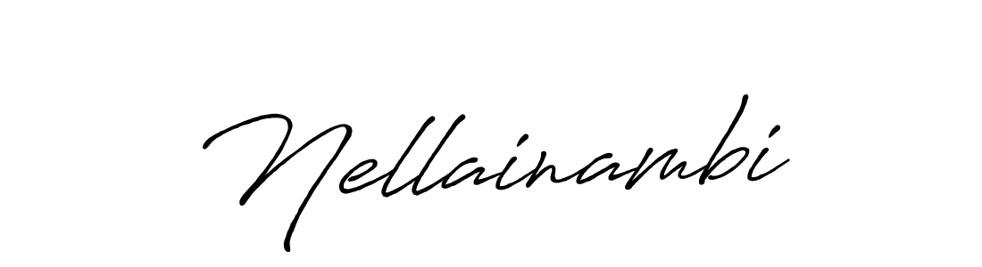 Make a beautiful signature design for name Nellainambi. With this signature (Antro_Vectra_Bolder) style, you can create a handwritten signature for free. Nellainambi signature style 7 images and pictures png