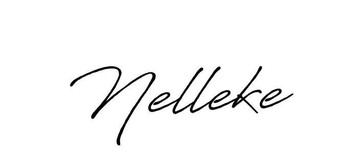 How to make Nelleke name signature. Use Antro_Vectra_Bolder style for creating short signs online. This is the latest handwritten sign. Nelleke signature style 7 images and pictures png