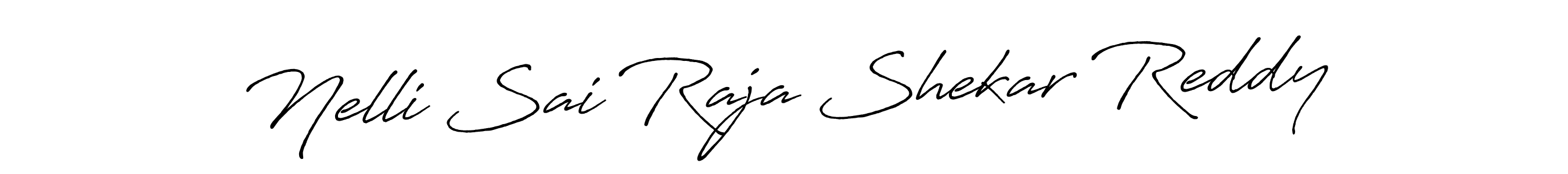 Make a beautiful signature design for name Nelli Sai Raja Shekar Reddy. With this signature (Antro_Vectra_Bolder) style, you can create a handwritten signature for free. Nelli Sai Raja Shekar Reddy signature style 7 images and pictures png