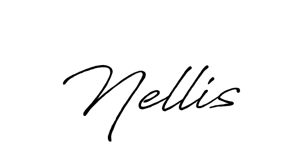 Use a signature maker to create a handwritten signature online. With this signature software, you can design (Antro_Vectra_Bolder) your own signature for name Nellis. Nellis signature style 7 images and pictures png