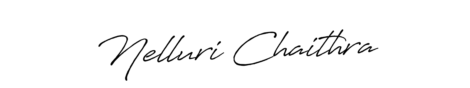 if you are searching for the best signature style for your name Nelluri Chaithra. so please give up your signature search. here we have designed multiple signature styles  using Antro_Vectra_Bolder. Nelluri Chaithra signature style 7 images and pictures png