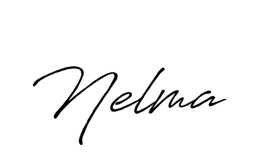 Nelma stylish signature style. Best Handwritten Sign (Antro_Vectra_Bolder) for my name. Handwritten Signature Collection Ideas for my name Nelma. Nelma signature style 7 images and pictures png