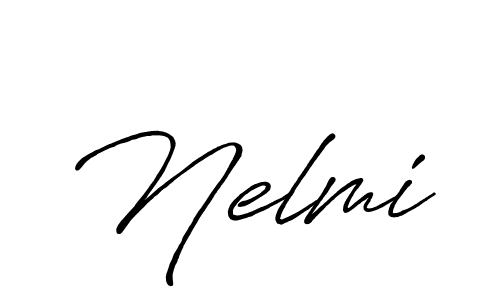 The best way (Antro_Vectra_Bolder) to make a short signature is to pick only two or three words in your name. The name Nelmi include a total of six letters. For converting this name. Nelmi signature style 7 images and pictures png