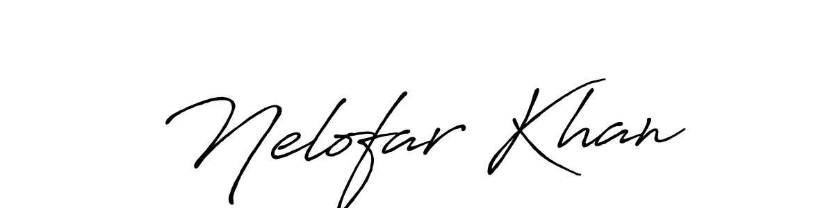 Nelofar Khan stylish signature style. Best Handwritten Sign (Antro_Vectra_Bolder) for my name. Handwritten Signature Collection Ideas for my name Nelofar Khan. Nelofar Khan signature style 7 images and pictures png