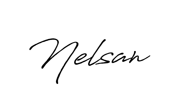 How to make Nelsan name signature. Use Antro_Vectra_Bolder style for creating short signs online. This is the latest handwritten sign. Nelsan signature style 7 images and pictures png