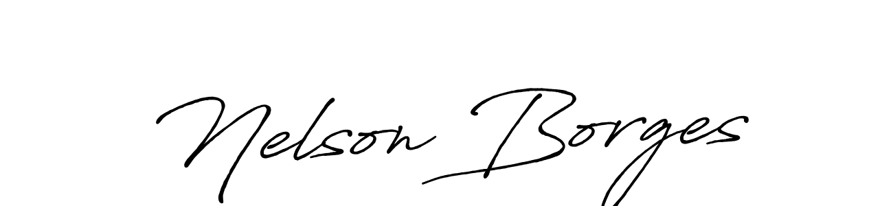 Use a signature maker to create a handwritten signature online. With this signature software, you can design (Antro_Vectra_Bolder) your own signature for name Nelson Borges. Nelson Borges signature style 7 images and pictures png