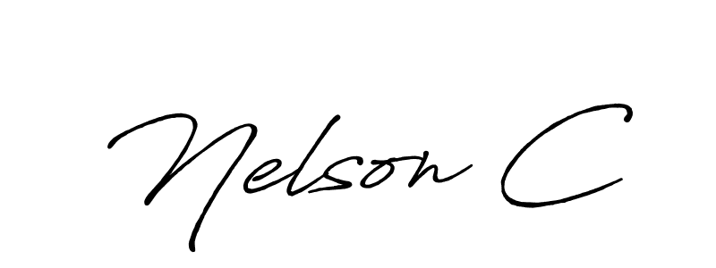 Best and Professional Signature Style for Nelson C. Antro_Vectra_Bolder Best Signature Style Collection. Nelson C signature style 7 images and pictures png