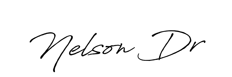 How to make Nelson Dr name signature. Use Antro_Vectra_Bolder style for creating short signs online. This is the latest handwritten sign. Nelson Dr signature style 7 images and pictures png