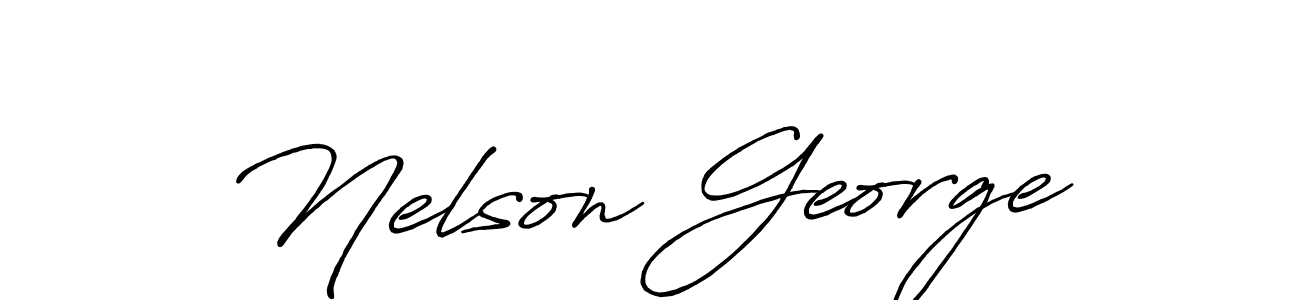 Design your own signature with our free online signature maker. With this signature software, you can create a handwritten (Antro_Vectra_Bolder) signature for name Nelson George. Nelson George signature style 7 images and pictures png