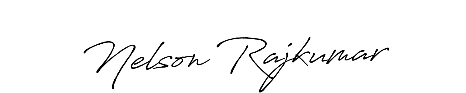 if you are searching for the best signature style for your name Nelson Rajkumar. so please give up your signature search. here we have designed multiple signature styles  using Antro_Vectra_Bolder. Nelson Rajkumar signature style 7 images and pictures png